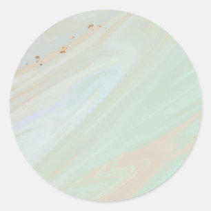 Marble Pastel Stone Struktur Classic Round Sticker Runt Klistermärke