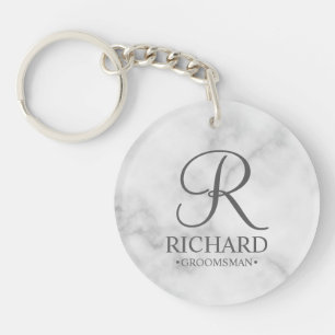 Marble Personlig Groomsmans Namn och Monogram