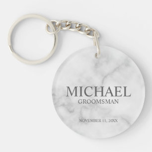 Marble Personlig Groomsmans Namn och Monogram