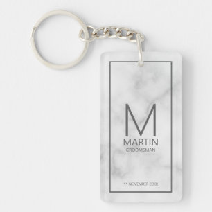 Marble Personlig Monogram och Namn Marskalkar