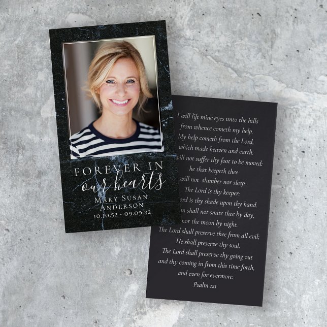 Marble Photo Funeral Memorial Prayer Card Visitkort (Skapare uppladdad)