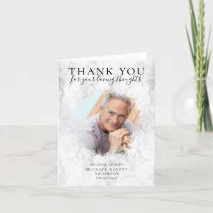 Marble Photo Funeral Tack Kort