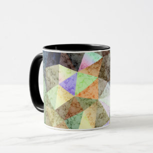 Marble polygonal mönster mugg
