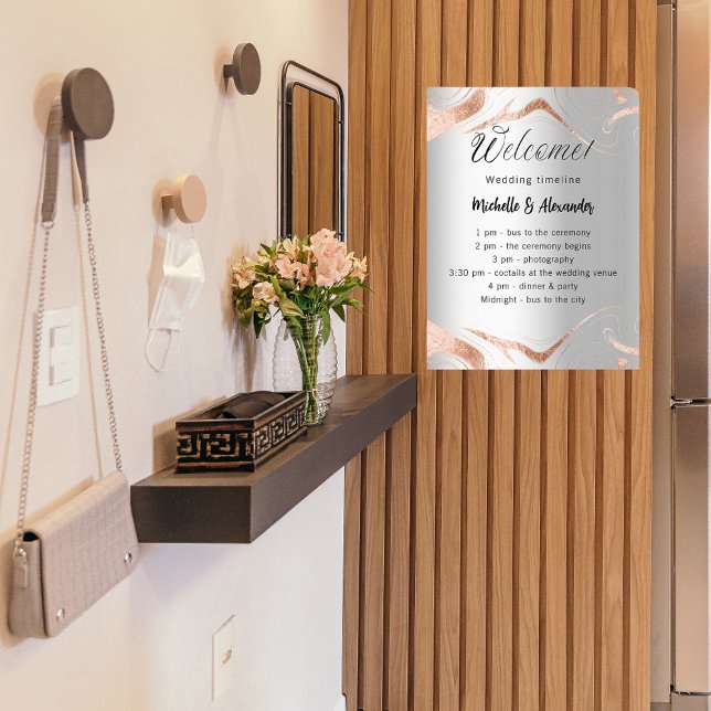 Marble-programtidslinje för marmorprogrammet bröll poster (Skapare uppladdad)