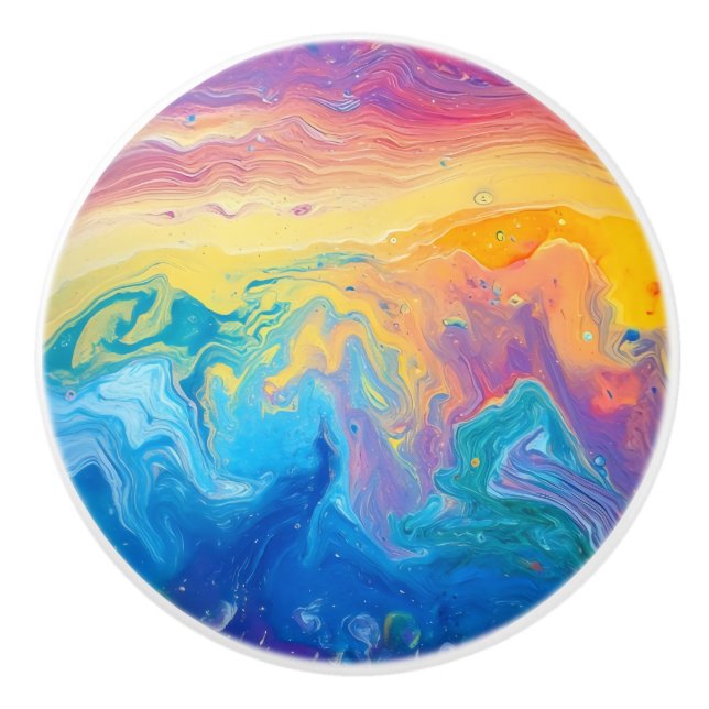 Marble Rainbow Mönster Knopp (Framsidan)