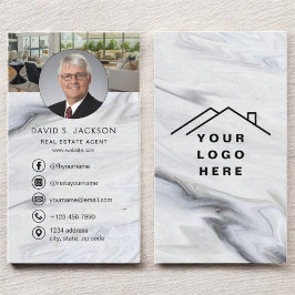 Marble Real Gods Agent Photo Logotyp Visitkort