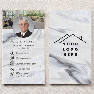 Marble Real Gods Agent Photo Logotyp Visitkort