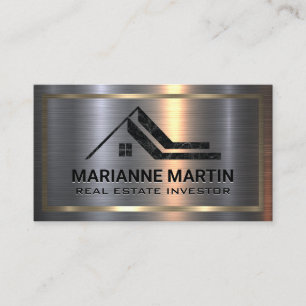 Marble Real Gods Logotyp Metall Brushed Visitkort