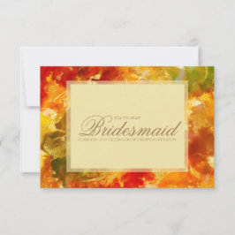 Marble red, orange, guld, gult, brud tack kort