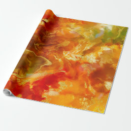 Marble Red orange, guld, skriv in papper Presentpapper