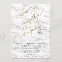 Marble Rehearsal Middag Inbjudan i Black Guld