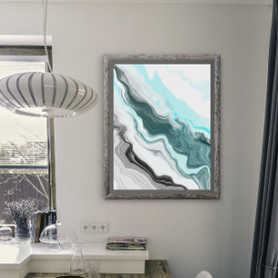 Marble River Fluid Art Fototryck