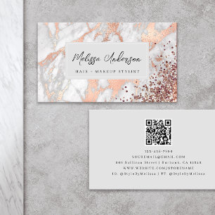 Marble Ro Gold Foil Luxe Aesthetic Visitkort