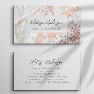 Marble Ro Gold Foil Luxe Aesthetic Visitkort