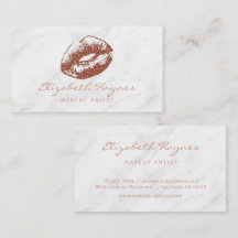 Marble Ro Guld Läppar Lipstick Makeup Artist