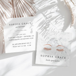 Marble & Ro Guld Lash & Brows Beauty Fyrkantigt Visitkort