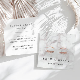 Marble & Ro Guld Lash & Brows Beauty Fyrkantigt Visitkort