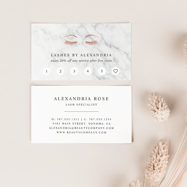 Marble & Ro Guld Lash & Brows Beauty Lojalitetskort (Skapare uppladdad)