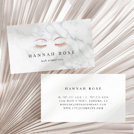 Marble & Ro Guld Lash & Brows Beauty Visitkort