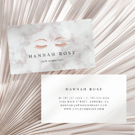 Marble & Ro Guld Lash & Brows Beauty Visitkort