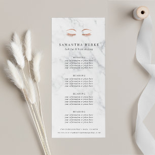 Marble Ro Guld Lash & Brows Pris & Services Reklamkort