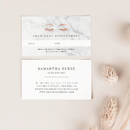 Marble & Ro Guld Lash & Brows Tidsbeställning Kort