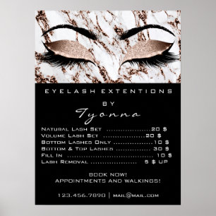 Marble Ro Guld Makeup Artist Öga bryter priserna Poster