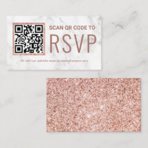 Marble Ro Guld QR Code OSA Bröllop webbplats