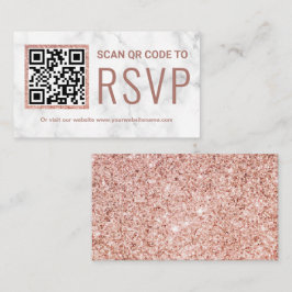 Marble Ro Guld QR Code OSA Bröllop webbplats Tilläggskort
