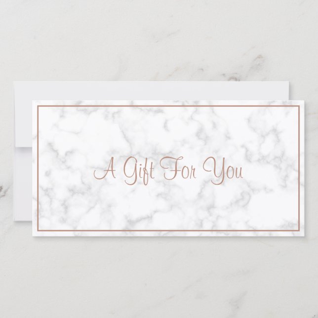 Marble Ro Guld Salon Modern Gift Certificate (Framsida)