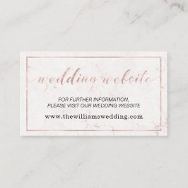Marble & Ro Guld Typography Bröllop webbplats Tilläggskort
