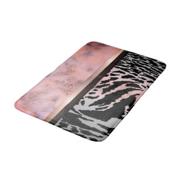 Marble Rosa Chic Tiger Safari Print Badrumsmatta