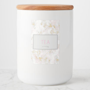 Marble Rosa Guld-etikett Organiserat köks- och kök Mat Etikett