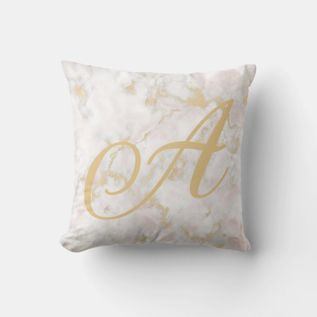 Marble Rosa Guld Mönster Pillow-tillbehör Kudde (Framsida)