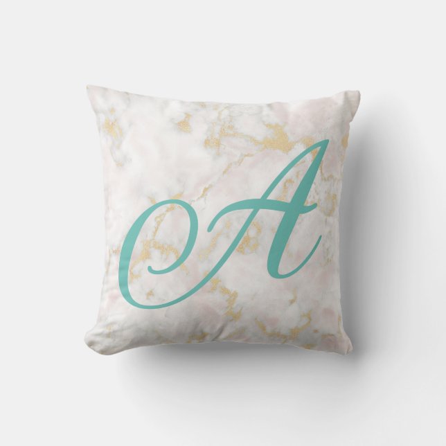 Marble Rosa Guld Mönster Pillow-tillbehör Kudde (Framsida)