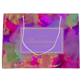 Marble rosa, lila, guld bridesmaid