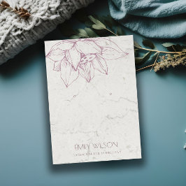 MARBLE  ROSA LOTUS ENKEL EARRING VISNING VISITKORT