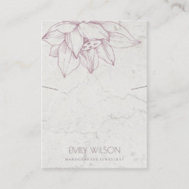 MARBLE  ROSA LOTUS ENKEL NECKLACE VISNING VISITKORT