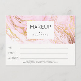 Marble Rosa ros Makeup Beauty Certificate Gift