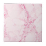 Marble rosa white kakelplatta<br><div class="desc">Elegant och trendig färgad för pastell för rosa faux marble print.</div>