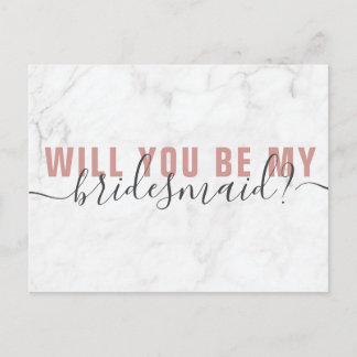 Marble  Script Bridesmaid Frieri kort