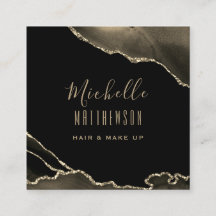 Marble Script för elegant Guld Black Agate