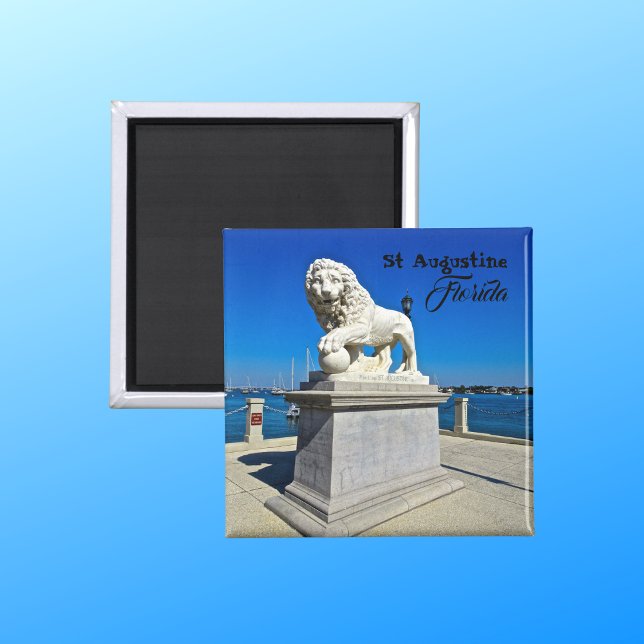 Marble Sculpture at Bridge of Lejon St. Augustine Magnet (Skapare uppladdad)