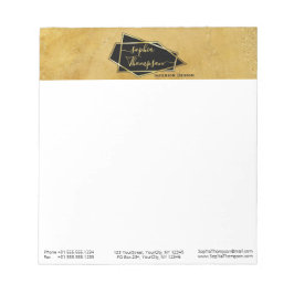 Marble-skript för lyxElegant Guld Glitter Anteckningsblock