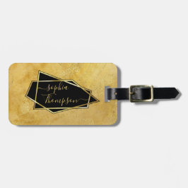 Marble-skript för lyxElegant Guld Glitter Bagagebricka