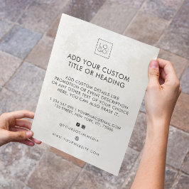 Marble Square Anpassningsbar Business Logotyp Soci Flygblad