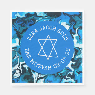 Marble Star of David Anpassningsbar B'nai Fladderm Pappersservett