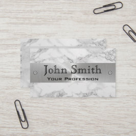 Marble Steel Silver Professionell Affärskort Visitkort