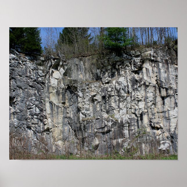 Marble Sten Cliff vid naturbro 1 natur Poster (Framsidan)