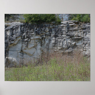 Marble Sten Wall vid naturbron #2 Poster